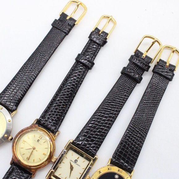 J.B Champion Watch Lot 4 Womens Gold Tone Stainless Steel Classic Leather Band - Picture 5 of 11